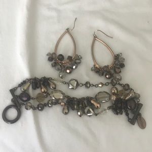 White House Black Market bracelet and earrings